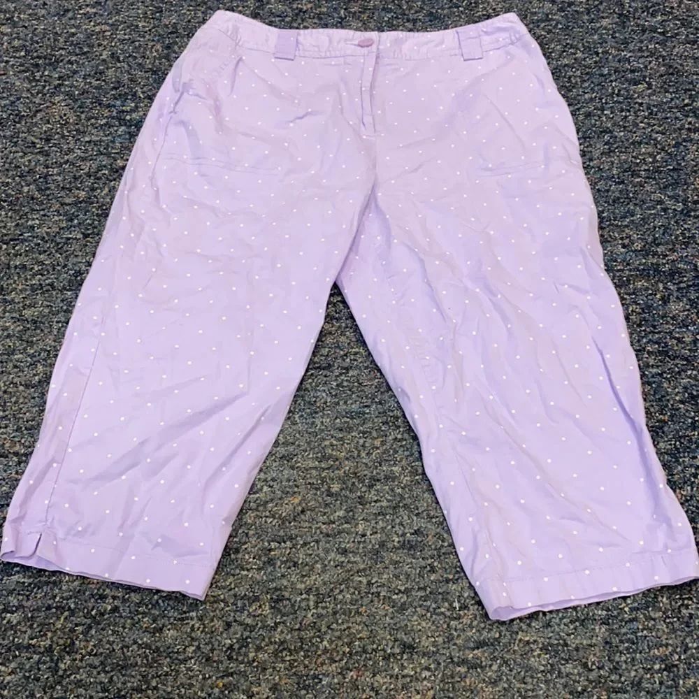 White Stag Purple Dotted Capris sz. 12